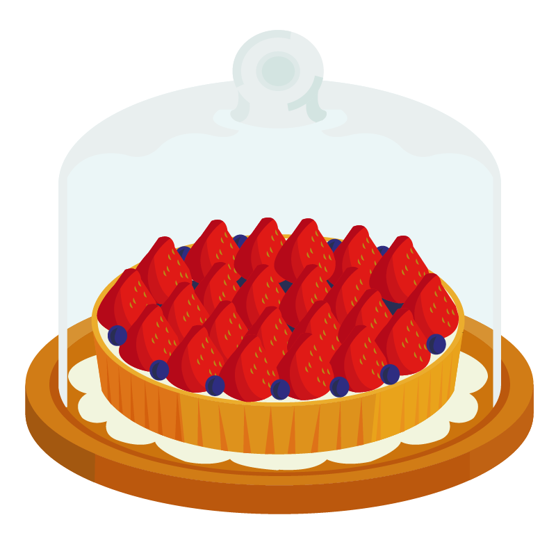 ケーキケースのイラスト