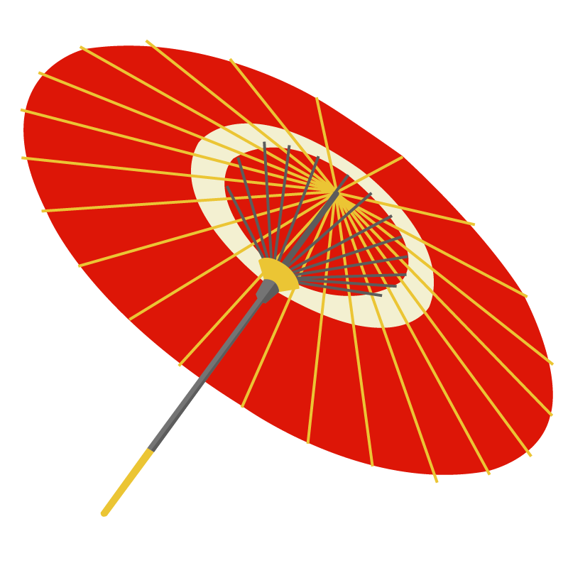 和傘のイラスト