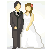結婚式の記念写真（洋服）のGIFアニメ