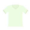 グリーンのVネックのTシャツのイラスト