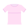 ラインの入ったピンクのTシャツのイラスト