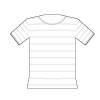 白いボーダー柄のTシャツのイラスト