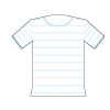 青いボーダー柄のTシャツのイラスト