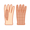 フリース素材の肌色の手袋のイラスト