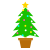 シンプルなクリスマスツリーaのイラスト