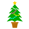 シンプルなクリスマスツリーbのイラスト