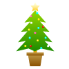 シンプルなクリスマスツリーcのイラスト