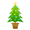シンプルなクリスマスツリーeのイラスト