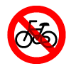 自転車禁止のアイコン