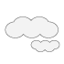 くもり、曇天、雲のイラスト