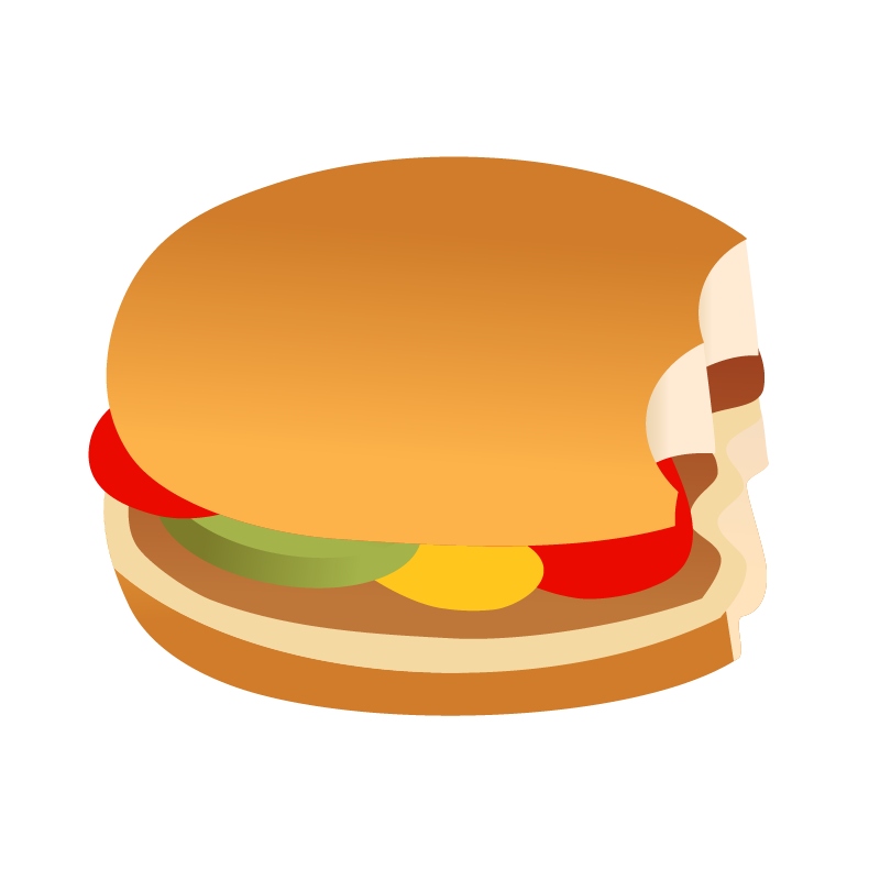 最高の無料イラスト 驚くばかりかわいい ハンバーガー 食べる イラスト